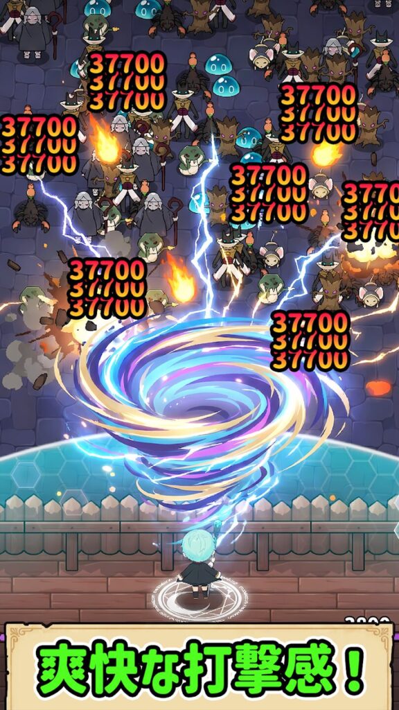 転生ダークメイジ：無限ディフェンスRPGのゲーム画面
