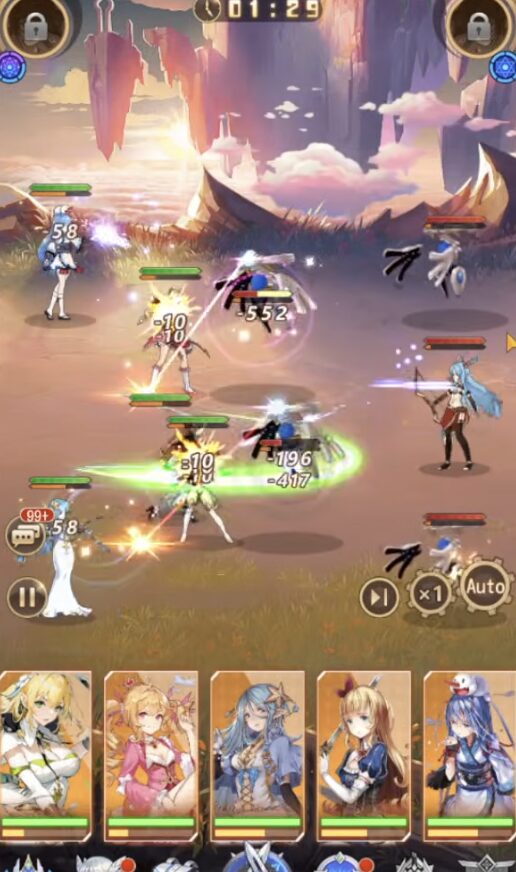 ルミナアビスのバトル画面